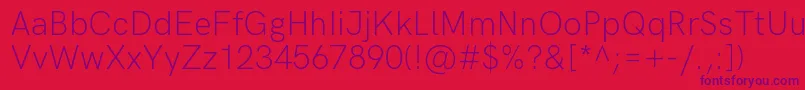 HkgroteskLight Font – Purple Fonts on Red Background