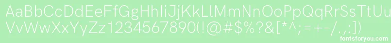 HkgroteskLight Font – White Fonts on Green Background