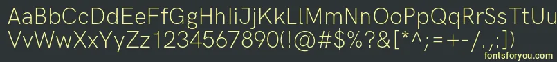 HkgroteskLight Font – Yellow Fonts on Black Background
