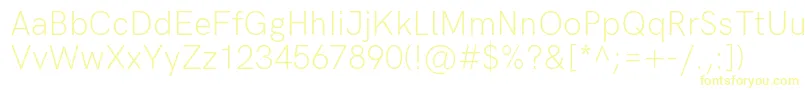 Weitere Informationen zur HkgroteskLight-Schriftart HkgroteskLight-Schriftart – Gelbe Schriften