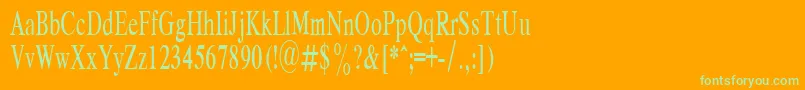RespectPlain.001.00160n Font – Green Fonts on Orange Background