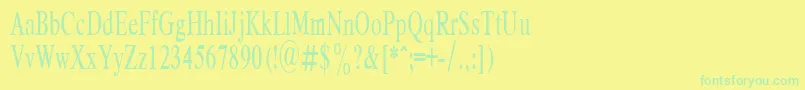 RespectPlain.001.00160n Font – Green Fonts on Yellow Background