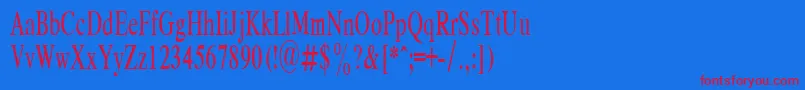 RespectPlain.001.00160n Font – Red Fonts on Blue Background