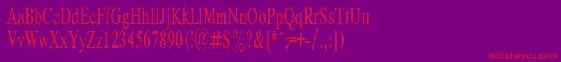 Шрифт RespectPlain.001.00160n – красные шрифты на фиолетовом фоне