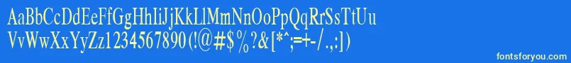 RespectPlain.001.00160n Font – Yellow Fonts on Blue Background