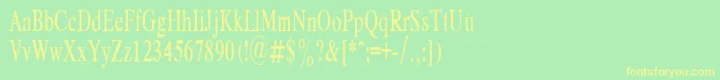 RespectPlain.001.00160n Font – Yellow Fonts on Green Background