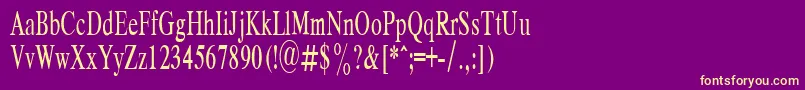 RespectPlain.001.00160n Font – Yellow Fonts on Purple Background