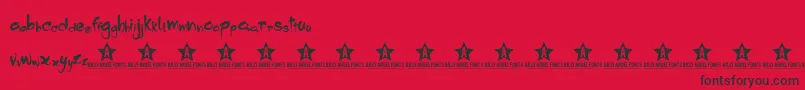 Dropping Font – Black Fonts on Red Background