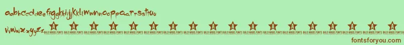 Dropping Font – Brown Fonts on Green Background