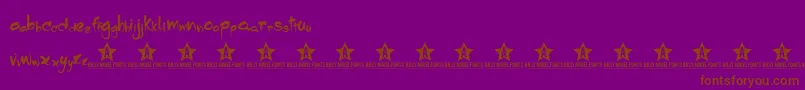 Dropping Font – Brown Fonts on Purple Background