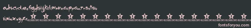 Dropping Font – Pink Fonts on Black Background