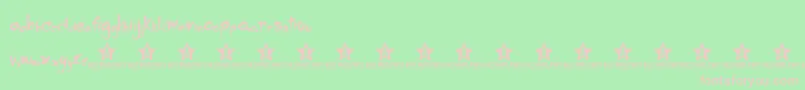 Dropping Font – Pink Fonts on Green Background