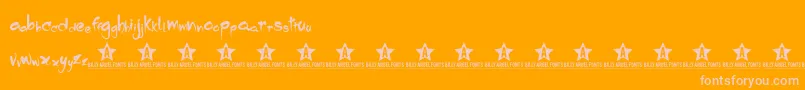 Dropping Font – Pink Fonts on Orange Background