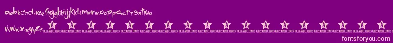 Police Dropping – polices roses sur fond violet