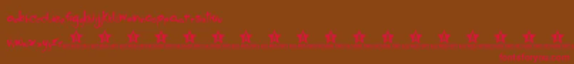Dropping Font – Red Fonts on Brown Background