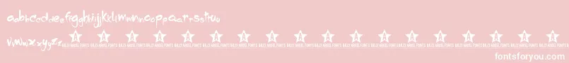 Dropping Font – White Fonts on Pink Background