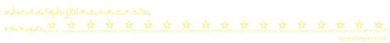 Dropping Font – Yellow Fonts on White Background