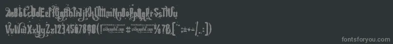 Шрифт RebelPixyStarsFree – серые шрифты на чёрном фоне