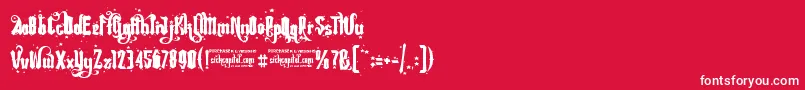 フォントRebelPixyStarsFree – 赤い背景に白い文字
