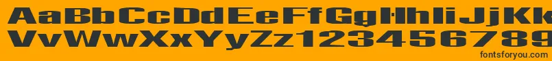 Telfor Font – Black Fonts on Orange Background