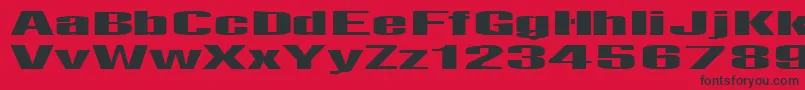 Telfor Font – Black Fonts on Red Background