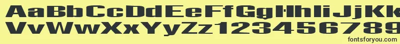 Telfor Font – Black Fonts on Yellow Background