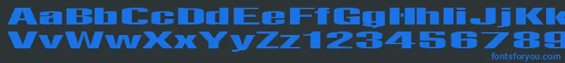 Telfor Font – Blue Fonts on Black Background