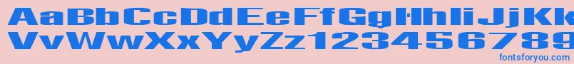 フォントTelfor – ピンクの背景に青い文字