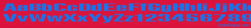 Telfor Font – Blue Fonts on Red Background