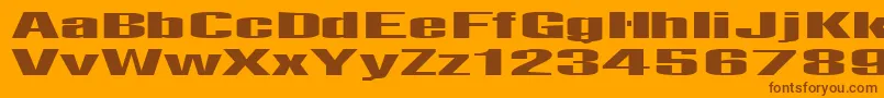 Telfor Font – Brown Fonts on Orange Background