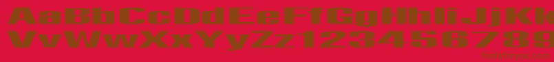 Telfor Font – Brown Fonts on Red Background