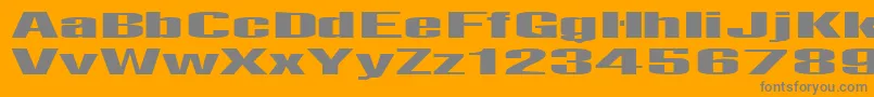 Telfor Font – Gray Fonts on Orange Background