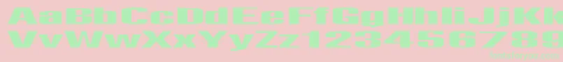 Telfor Font – Green Fonts on Pink Background