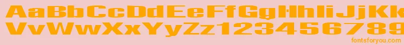 Telfor Font – Orange Fonts on Pink Background
