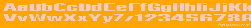 Telfor Font – Pink Fonts on Orange Background