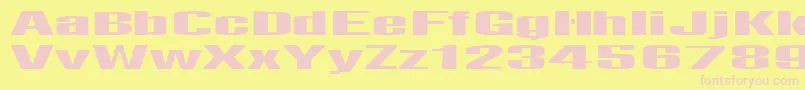 Telfor Font – Pink Fonts on Yellow Background