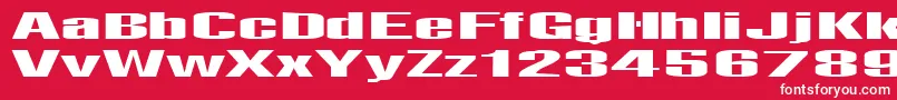 Telfor Font – White Fonts on Red Background