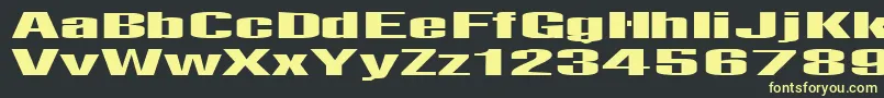 Telfor Font – Yellow Fonts on Black Background