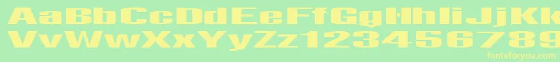 Telfor Font – Yellow Fonts on Green Background