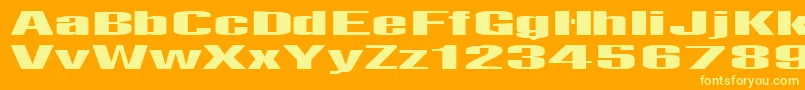 Telfor Font – Yellow Fonts on Orange Background