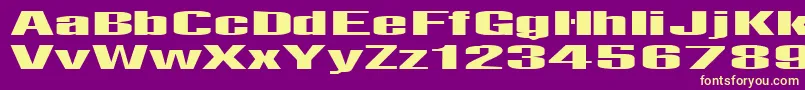 Telfor Font – Yellow Fonts on Purple Background