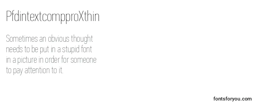 フォントPfdintextcompproXthin