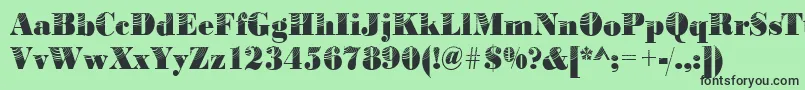 Bodoniconcentric2Regular Font – Black Fonts on Green Background