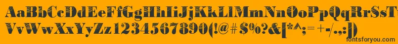 Bodoniconcentric2Regular Font – Black Fonts on Orange Background