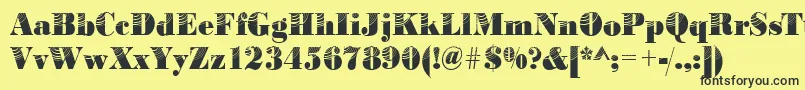 Bodoniconcentric2Regular Font – Black Fonts on Yellow Background