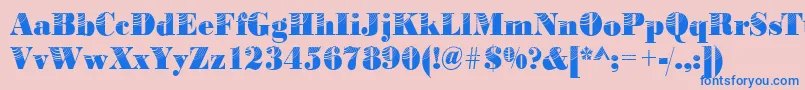 Bodoniconcentric2Regular Font – Blue Fonts on Pink Background