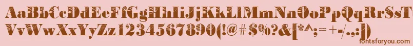 Bodoniconcentric2Regular Font – Brown Fonts on Pink Background