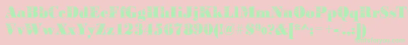 Bodoniconcentric2Regular Font – Green Fonts on Pink Background