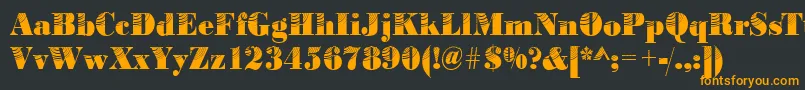 Bodoniconcentric2Regular Font – Orange Fonts on Black Background