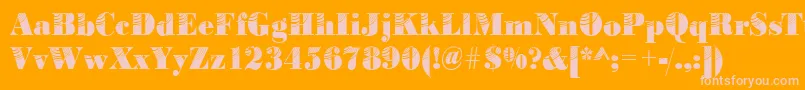 Bodoniconcentric2Regular Font – Pink Fonts on Orange Background